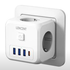 Сетевой фильтр тройник usb type-C 7 в 1 розетка