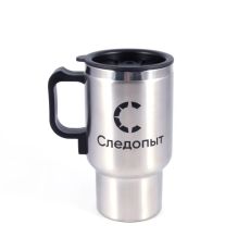Автокружка «СЛЕДОПЫТ», с подогревом от прикуривателя, металл. колба