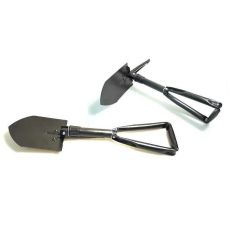 Лопата складная, большая, 58см, с киркой, цв. черный