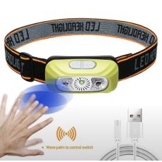 Налобный фонарь фонарик налобный micro Usb датчик движения